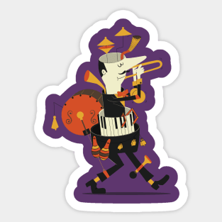 One-Man Band Sticker